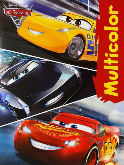 Multicolor Disney Pixar Cars 3 Kleurboek - Actierijke Kleurplaten met Lightning McQueen, Cruz Ramirez en Jackson Storm - 32 Pagina's - Geschikt voor Kleurpotloden en Wasco