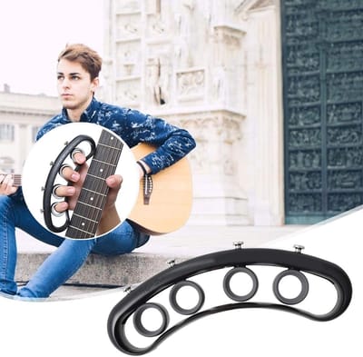 Vingertrainer voor Gitaar, Verstelbare Oefentools voor Beginners, Verbeter Grip en Flexibiliteit van de Vingers