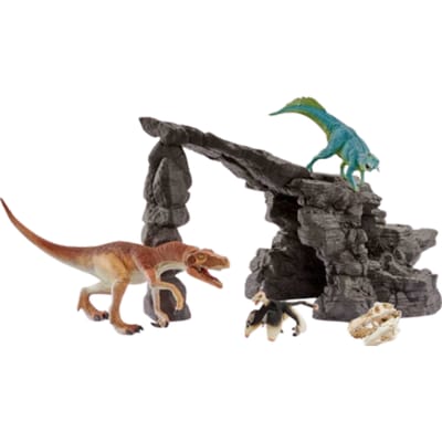 schleich DINOSAURUS - Dinoset met hol - Speelfigurenset - Kinderspeelgoed voor Jongens en Meisjes - 4 tot 12 jaar - 7 Onderdelen