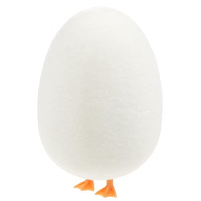 Decoratief ei met pootjes Paaseicrème Grappige paasdecoratie H13cm 4st