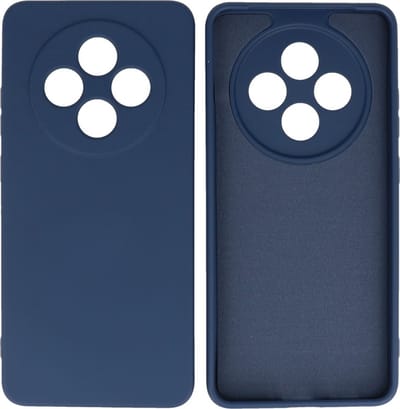 Hoesje Geschikt voor OPPO Reno 12F 5G - Fashion Telefoonhoesje Backcover - Siliconen Hoesje - Navy