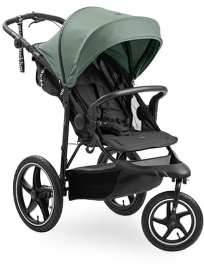 All-terrain kinderwagen met 3 luchtwielen, verstelbare vering en XL zonnekap