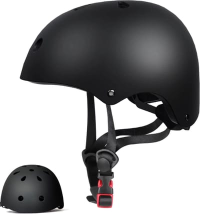 Kinderhelm Zwart - Fietshelm - Helm voor Kinderen – Skate Helm Kinderen – SkateHelm – Skate Helm Kind – Helmen – Maat S -52cm tot 58cm