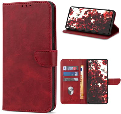 Multimedia & Accessoires PU Lederen Book Case Hoesje geschikt voor Samsung Galaxy A56 5G/Samsung Galaxy A36 5G – Rood - Portemonnee – Met Stand – Kaarthouder – Pasjes Houder – Magneet Sluiting – Bookcase