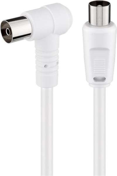 Pro Antenna cable angled 1x90° (IEC female/male) 80 dB - 2.5m