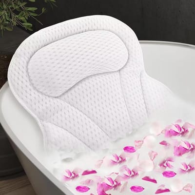 Oreiller de baignoire Accueil Hôtel Oreiller de bain 4D Gris Blanc Papillon Oreiller de baignoire Ventouse Oreiller de baignoire blanc
