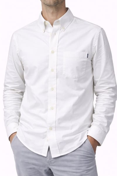 Overhemd Harvest heren wit – maat XL – lange mouw – slim fit – 100% katoen – klassiek business overhemd