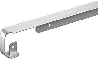 Verbindingsprofiel Werkblad - Hoekprofiel Aluminium - Keukenwerkblad Afwerken - Rechte Rand 0/2 mm - 670 mm x 28 mm - Aluminiumgrijs