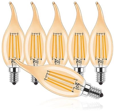 Vintage kaars LED-lamp E14 4W warm wit 2700K - 6 stuks