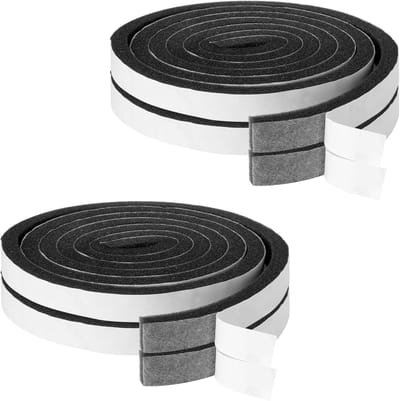 Zelfklevende Schuim Tape - 4 Rollen, 15 mm x 10 mm, Waterdicht, Geluidsisolatie, Warmte-isolatie voor Deuren en Ramen