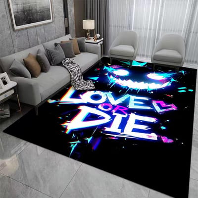 Tapis de zone de jeu vidéo de dessin animé pour salon, chambre d'enfant, canapé, cuisine, décoration d'Halloween, tapis de sol antidérapants pour enfant 120*160cm