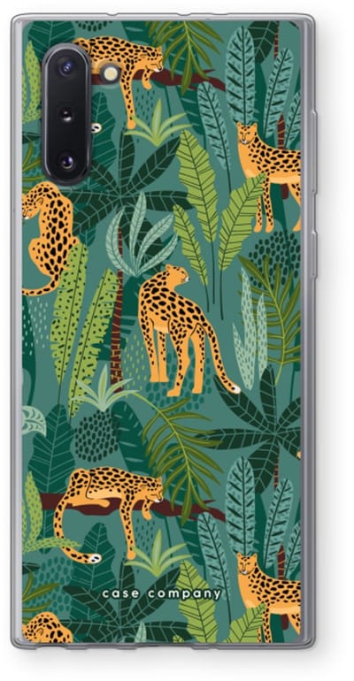 Case Company® - Hoesje geschikt voor Samsung Galaxy Note 10 hoesje - Luipaard 2 - Soft Cover Telefoonhoesje - Bescherming aan alle Kanten en Schermrand