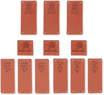 Handgemaakte PU Leren Labels - 40 Stuks Voor Kleding, Accessoires en Handwerk