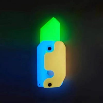 3D Print Zwaartekracht Mes Speeltje Kub Springen Kleine Radijs Fidget Speeltjes Decompressie Duw Kaart Wortel