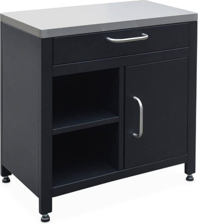 sweeek - Stalen buitenkeuken 1 lade en 1 deur, 80 cm breed
