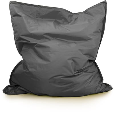 Drop & Sit - groot formaat zitzak/zitkussen - robuust nylon - antraciet - 130 X 150 cm - voor binnen en buiten