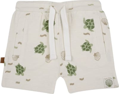 Frogs and Dogs - Turtle Short AOP | Gebroken wit - Katoen - Maat 86
