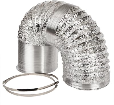 Flexibel aluminium ventilatiekanaal 250mm x 10m voor afzuiging en koeling