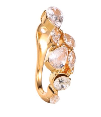 Ear cuff met steentjes | goud gekleurd
