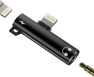 2-in-1 Lightning Adapter naar 3.5mm Koptelefoon Jack, Opladen en Audio Splitter voor iPhone en iPad, MFI Gecertificeerd, AUX Kabel voor Muziek en Geluid