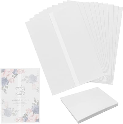50 Stuks Vellum Enveloppen 13 x 18 cm, Transparante Parchment Enveloppen voor Uitnodigingen, Prefolded en Geschikt voor Kaarten en Decoraties