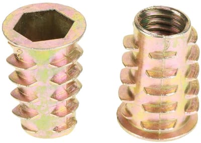 Dailygoods- Inbusschroefmoeren 10 stuks - Zinklegering - Roestvrij - Flenskop - Buitendraad - Sterke permanente draad - Moeren