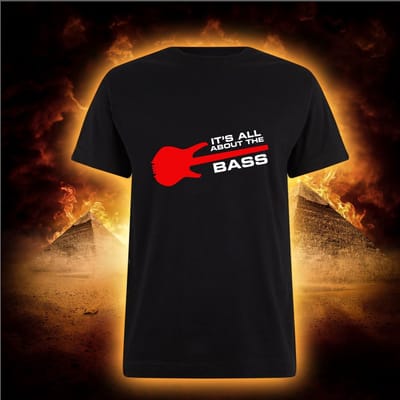 It's all about the bass t shirt - maat XXL - bassplayer - Status bass - basgitaar shirt
