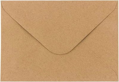 Kraftpapier Enveloppen voor Wenskaarten en Uitnodigingen - 100 Stuks, 110 g/m² - DIN Long (11.5 x 16.3 cm)