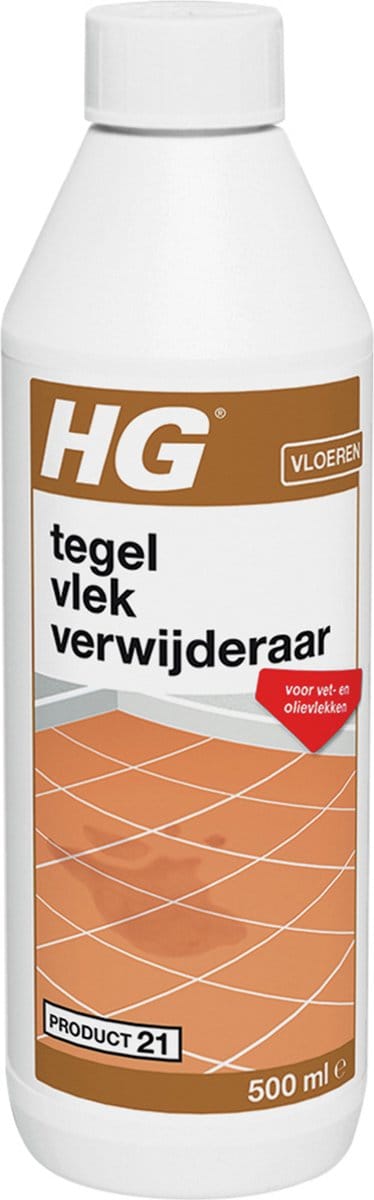 HG - Vloeren - Tegel Vlekverwijderaar - Voor Vet & Olievlekken - 500 ml - 1 stuk