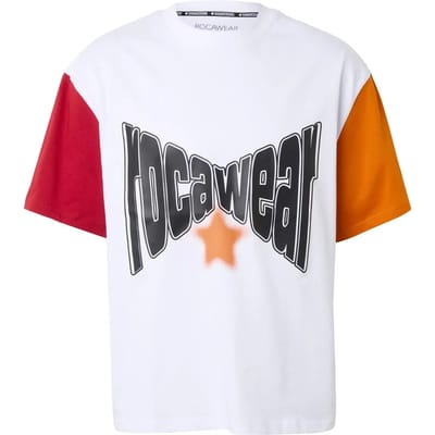 Rocawear - Colored Heren Tshirt - S - Wit/Rood