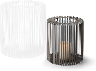 Stijlvol Windlicht met Roosterdesign en Cilinder - Hoog Model