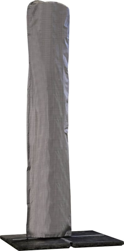 Winza Outdoor Covers - Basic - Parasolhoes - Beschermhoes voor Parasol - middenstok / vrije arm - Ø 300 cm - Waterdicht en Duurzaam PP Textiel - Grijs - 250x64 cm - 2 Jaar Garantie
