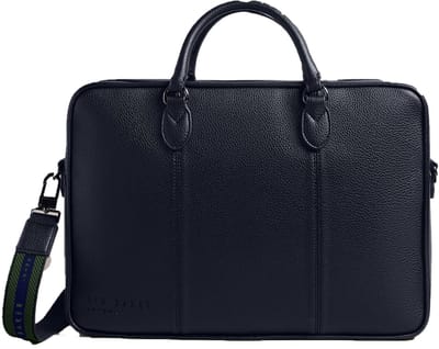 Ted Baker Business tas Laptoptas met laptopvak Kaden PU Webbing Document Bag Black Zwart