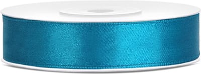 Partydeco - Satijn lint Turquoise 12mm/rol 25m