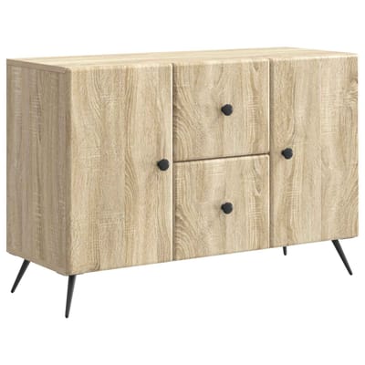 vidaXL - Dressoir - met - lade - Sonoma - Eiken - 89 - x - 34,5 - x - 60 - cm - Bewerkt - hout