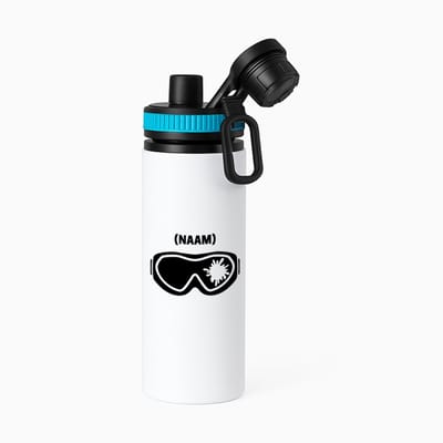 Hacebo® - Paintball met eigen naam waterfles met draaidop blauw - Sport - Paintballer - Sport - water fles - 850ML