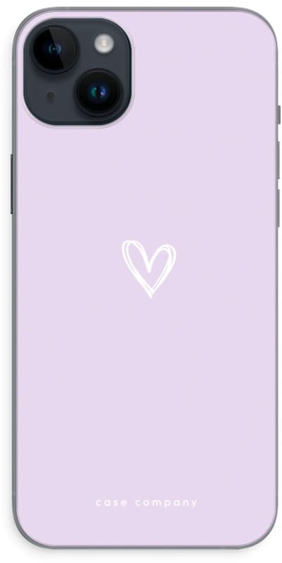Case Company® - Hoesje geschikt voor iPhone 14 Plus hoesje - Klein hartje paars - Soft Cover Telefoonhoesje - Bescherming aan alle Kanten en Schermrand