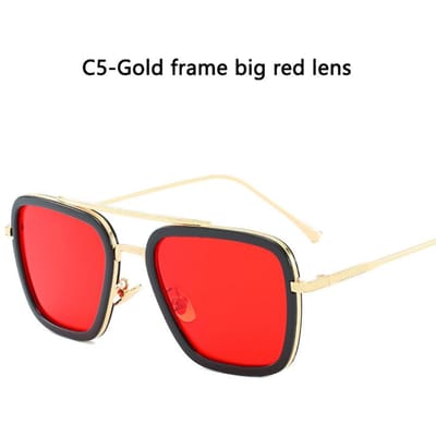 Rechthoekig Heren Edith Zonnebril Bril Klassiek Tony Stark Zilver Duurzaam Metaal Metalen Brilmontuur Montuur Blauwe Lens Bril Trendy Dames SHOW AS PICTURE