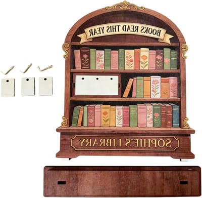 Houten leesdoelen - Boekenteller tracker - Voortgang bijhouden - Analoge bewaking - 258 x 21 cm - Niet gespecificeerd