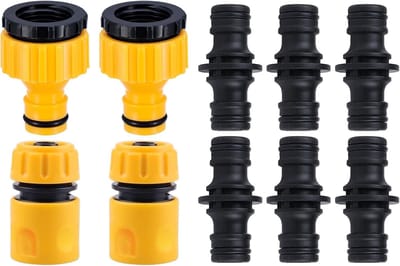 Verlengde slangconnector voor dubbele koppeling - Ideaal voor tuin, irrigatie en watersystemen