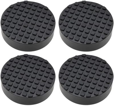 4Pcs Zwarte Rubber Auto Krik Pad Rubber Buffer Auto Reparatie Accessoires Hefplatform Pad Frame Beschermers Voor Auto Vloer Krik