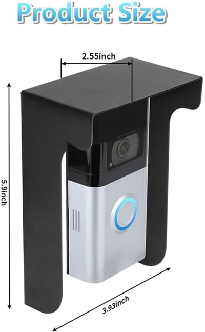 Visual Deurbel Regen Cover - Chime Ring Deurbel Accessoires | Nauwkeurige Vervanging Beugel met Waterdicht Ontwerp voor Thuis Appartement Entry Deurmuur Buiten Regen Vakantie