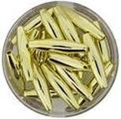 0801-20934 Parels ovaal goudkleurig metallic 5x20 mm