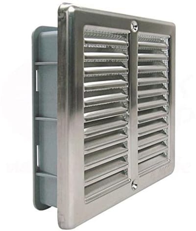 Ventilatierooster Roestvrij Staal 150 x 150 mm - Weerbestendig en Eenvoudig te Monteren