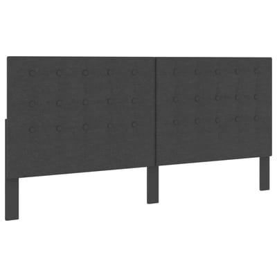 vidaXL - Hoofdbord - 200x200 - cm - getuft - stof - donkergrijs