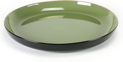 Serax Pure by Pascale Naessens Schaal - Large - Ø29cm x H3,5cm -  Zeegroen en Zwart - 1 stuk