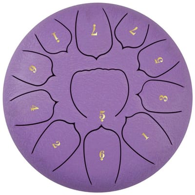Livano Handpan - Tongue Drum - Steel - Regen - Klankschaal - Paars