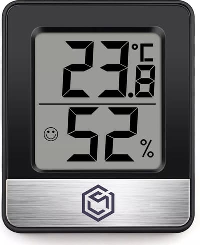 Ease Electronicz Hygrometer - Luchtvochtigheidsmeter - Digitaal Weerstation - Vochtigheidsmeter - Thermometer voor Binnen - Inclusief batterij