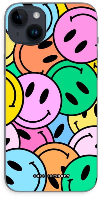 Case Company® - Hoesje geschikt voor iPhone 14 Plus hoesje - Smiley N°1 - Soft Cover Telefoonhoesje - Bescherming aan alle Kanten en Schermrand