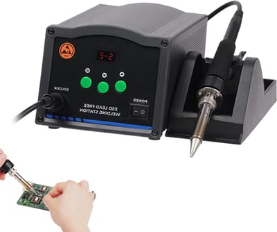 Soldeerstation - Hetelucht Kit - Elektronica Reparatie - Constante Temperatuur - 90W - Zwart